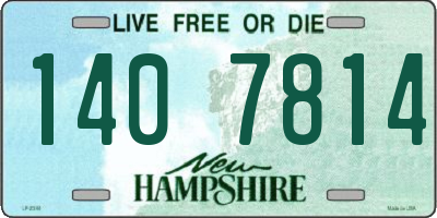NH license plate 1407814