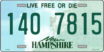 NH license plate 1407815