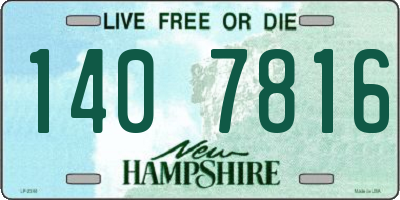NH license plate 1407816