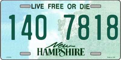 NH license plate 1407818