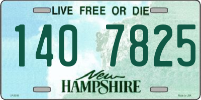 NH license plate 1407825