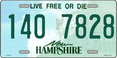 NH license plate 1407828