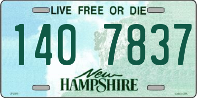 NH license plate 1407837