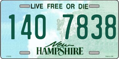 NH license plate 1407838
