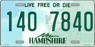 NH license plate 1407840