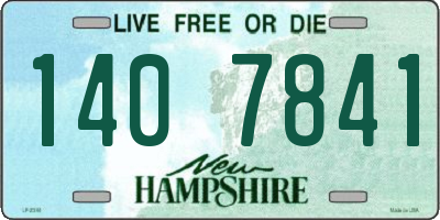 NH license plate 1407841