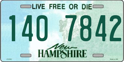 NH license plate 1407842