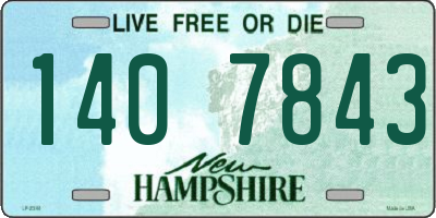 NH license plate 1407843