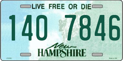 NH license plate 1407846