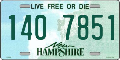 NH license plate 1407851