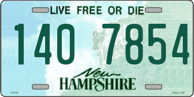 NH license plate 1407854