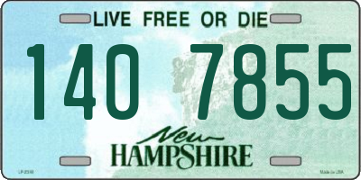 NH license plate 1407855