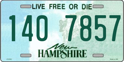 NH license plate 1407857