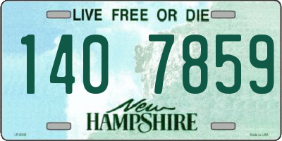 NH license plate 1407859
