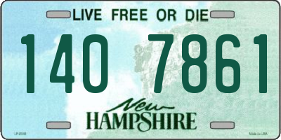 NH license plate 1407861