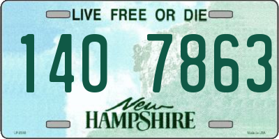 NH license plate 1407863