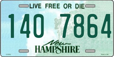 NH license plate 1407864