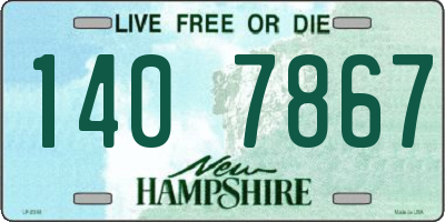 NH license plate 1407867