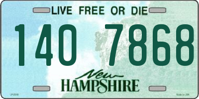 NH license plate 1407868