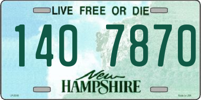 NH license plate 1407870