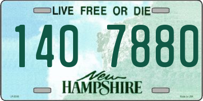 NH license plate 1407880