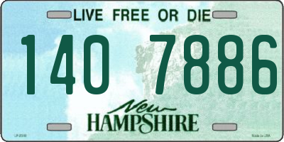 NH license plate 1407886