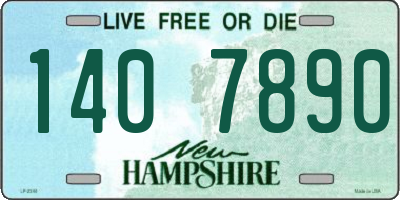 NH license plate 1407890