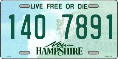 NH license plate 1407891