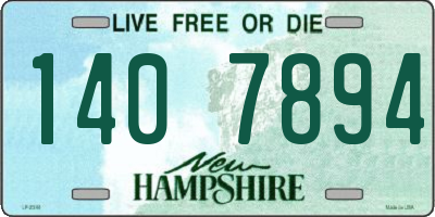NH license plate 1407894