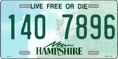 NH license plate 1407896