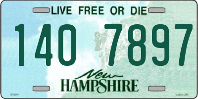 NH license plate 1407897