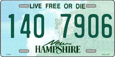 NH license plate 1407906