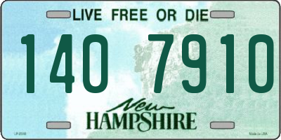 NH license plate 1407910