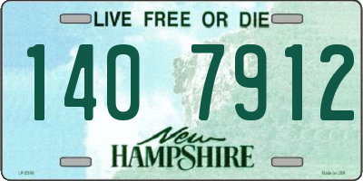 NH license plate 1407912