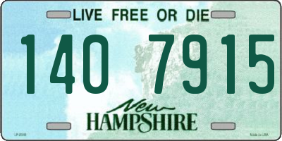 NH license plate 1407915
