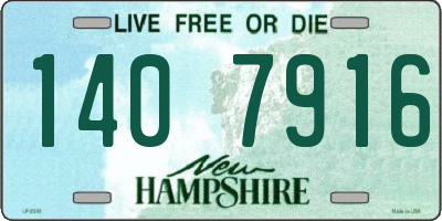 NH license plate 1407916