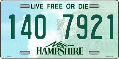 NH license plate 1407921
