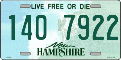 NH license plate 1407922