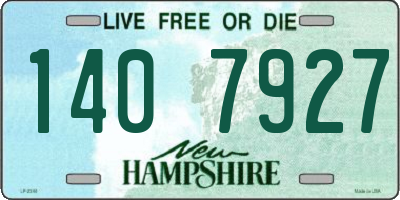 NH license plate 1407927