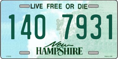 NH license plate 1407931