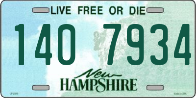 NH license plate 1407934