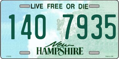 NH license plate 1407935