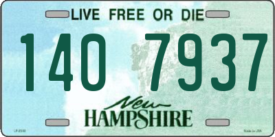 NH license plate 1407937
