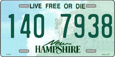 NH license plate 1407938