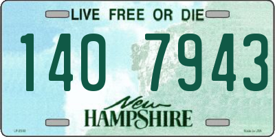 NH license plate 1407943