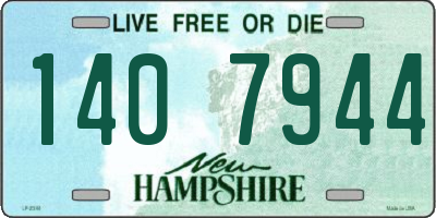 NH license plate 1407944