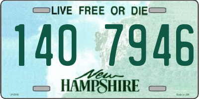 NH license plate 1407946