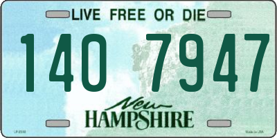 NH license plate 1407947
