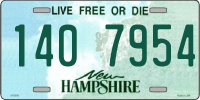 NH license plate 1407954