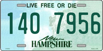 NH license plate 1407956